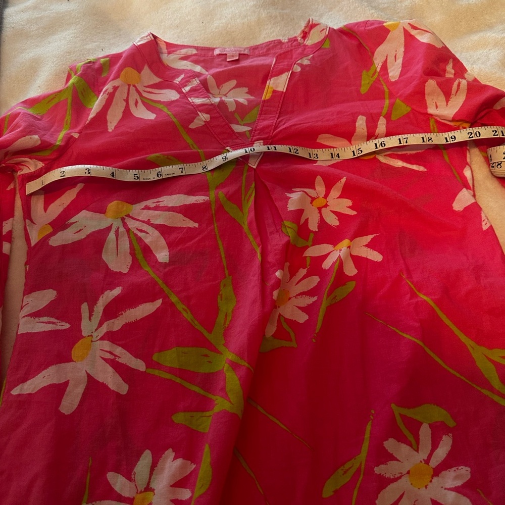 Lilly Pulitzer Pink Floral JosieTunic Hotty Pink Twirlers Pattern - Picture 7 of 8